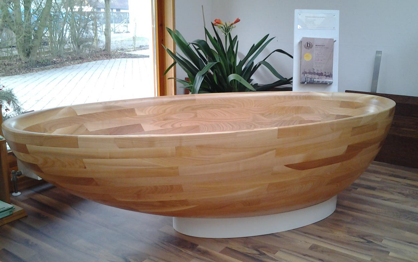 Freestanding Oak Teak Walnut Wood Bathtub Vancouver Canada